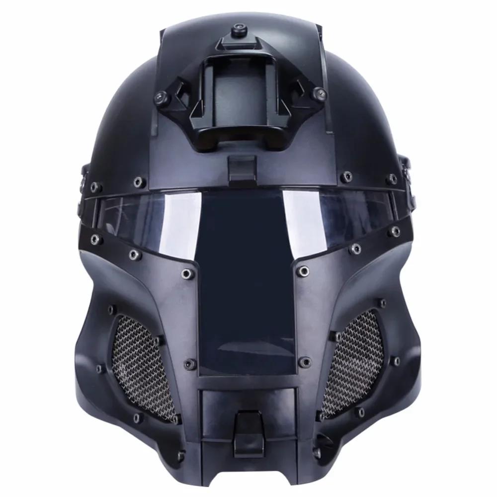 Cycling Gear For Winter - 交換可能なレンズ付きの戦術的なモジュラーヘルメット,保護具,中世,鉄,戦士,エアソフト,アウトドア,スポーツ,サイクリング,ペイントボール