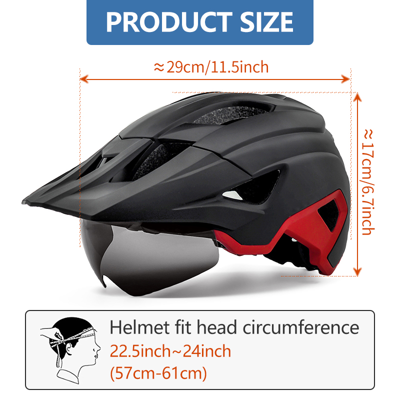 Cycling Gear Ladies - Eastinear-男性と女性のための軽いサイクリングヘルメット、大人のためのメガネが付いているスポーツの安全保護装置
