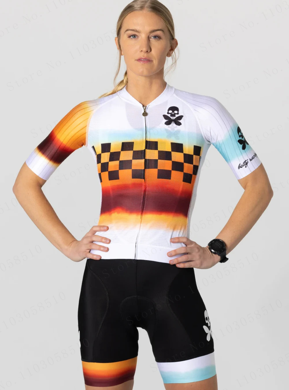 Cycling Gear Ladies - 女性サイクリングアウトドアスポーツジャージビブショーツ 9D セット半袖ロード自転車競技通気性スーツ roupa Ciclismo 2025