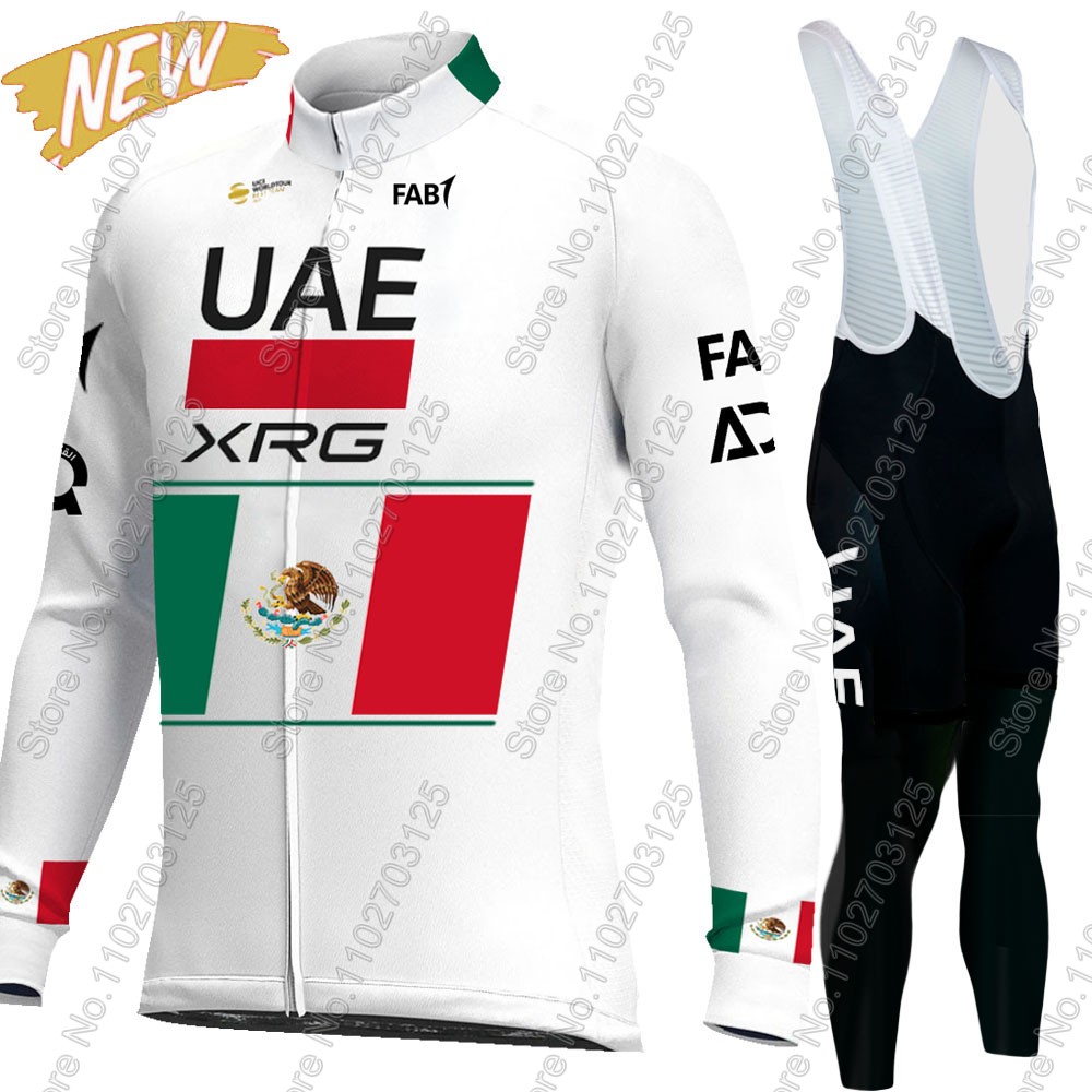 Cycling Gear For Winter - UAEチーム サイクリング 2026 メキシコ ジャージセット メンズ