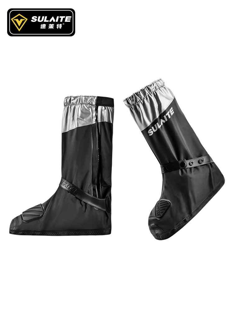 Cycling Gear For Rain - SUlaite-モーターサイクリスト用の再利用可能な保護靴カバー,サイクリングシューズ用の防水性と反射性