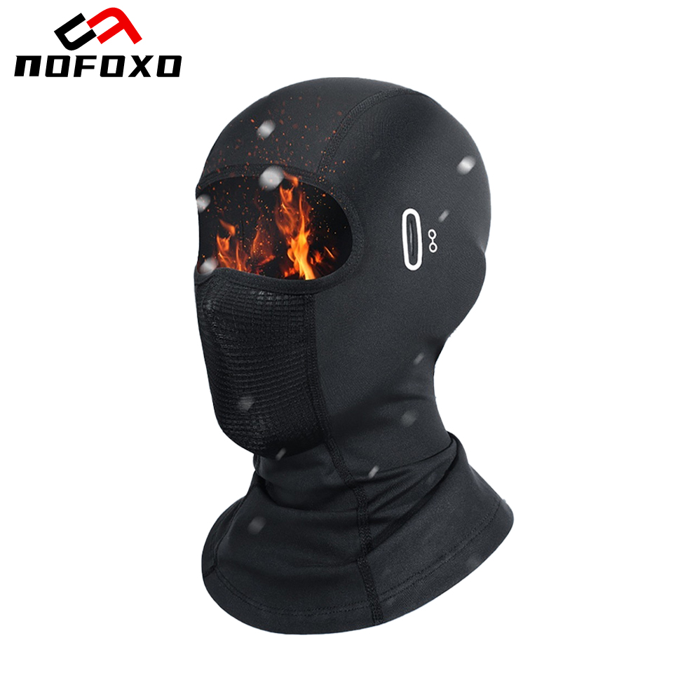 Cycling Gear For Winter - NOFOXO 冬用オートバイ乗馬フェイスマスク暖かいサイクリングキャップバラクラバ防風オートバイ帽子帽子サーマルスポーツギア