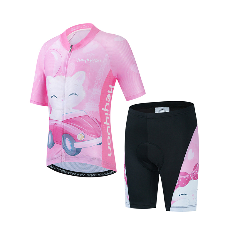 Cycling Protective Gear Kids - Keyiyuan-子供用サイクリングジャージ,半袖サイクリングシャツ