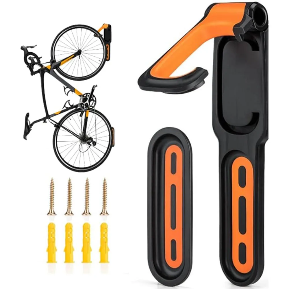 Cycling Gear Organizer Wall - 固定フック付き自転車ウォールマウントラック,1ピース,自転車サポートスタンド,マウンテンバイクパーキングバックル
