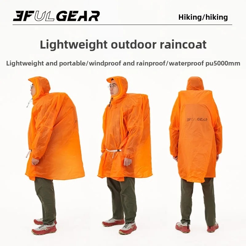 Cycling Gear For Rain - 超軽量レインポンチョ 3F UL GEAR 15D/210T ナイロン防水防風レインコートポータブル屋外カバーサイクリングハイキング用