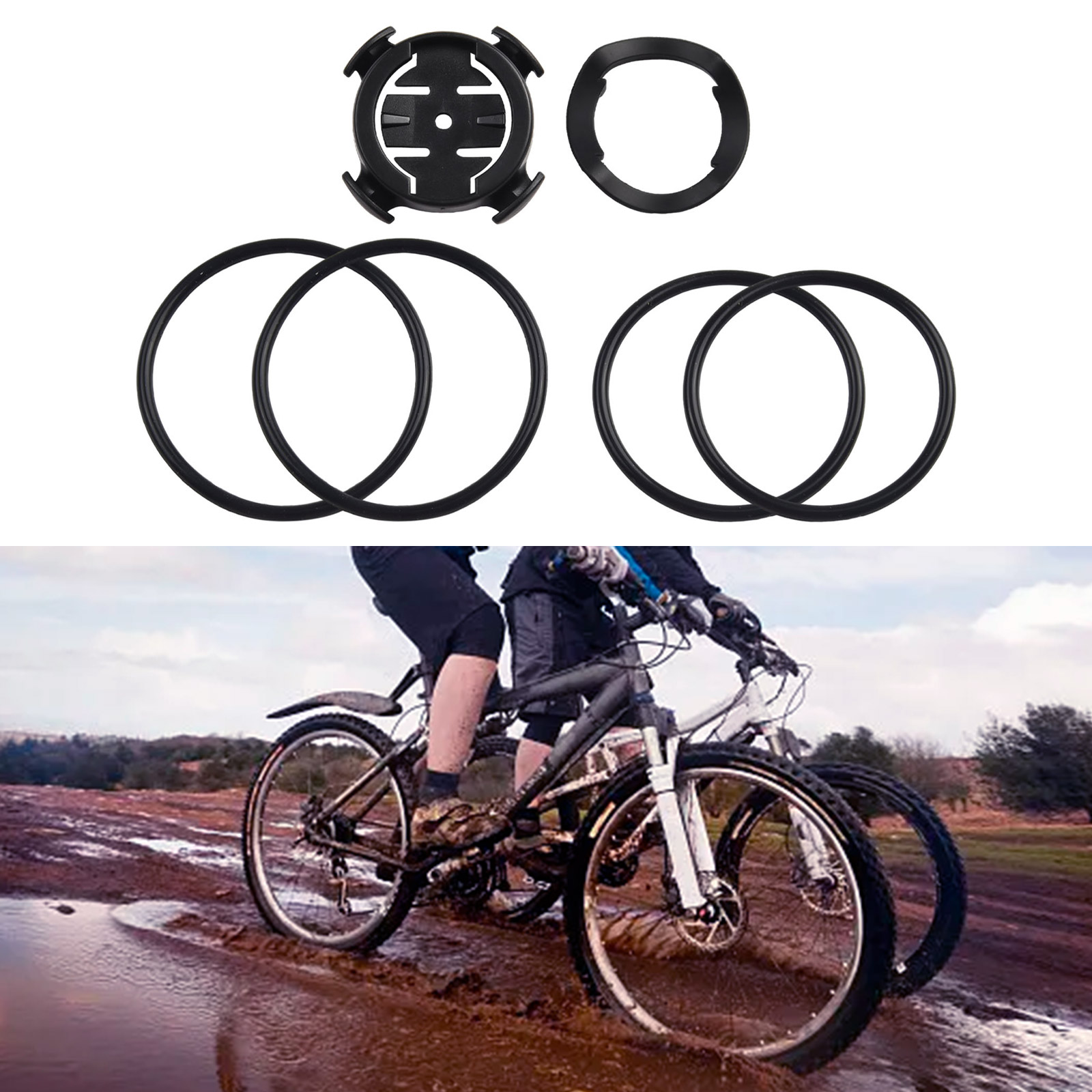 Bike Speedometer - 1pc バイク自転車エッジクォーターターンコンピュータマウントガーミンステムまたはハンドルバーラバー Rripper バンド自転車コンピュータホルダー