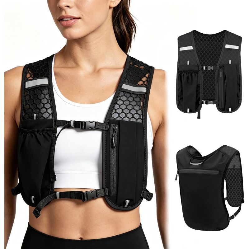 Cycling Gear Backpack - WOOJACK ハイドレーションランニングベスト 軽量ウォーターバックパック 男女兼用 サイクリング、ランニング、ハイキング用ハイドレーションウォーターパック