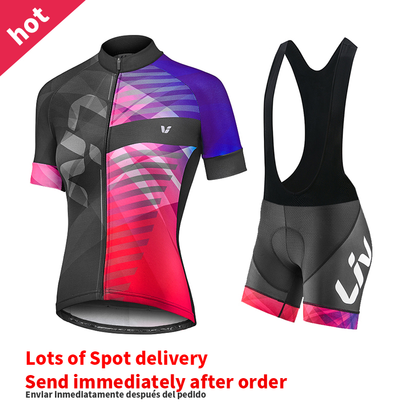 Cycling Gear Ladies - Liv-女性のサイクリングショーツとジャージのセット,チームバージョン,レーシングスーツ,新しい,2023