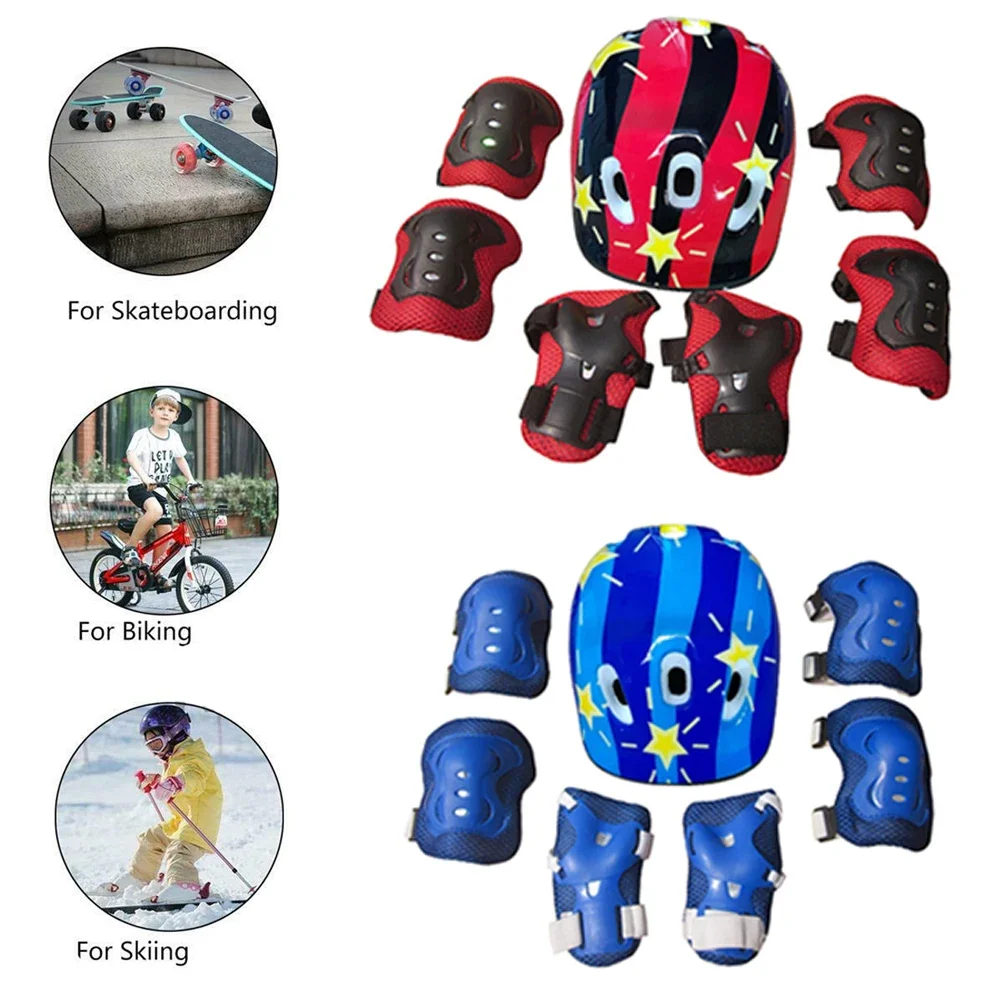 子供用の保護具セット、調節可能なヘルメットと膝パッド、肘パッ - Cycling Gear For Kids のレビューと価格