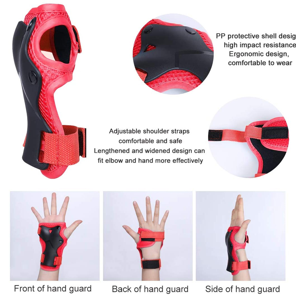 膝用エルボーリストパッド,保護具付きベビーヘルメット,自転車 - Cycling Gear For Kids のレビューと価格