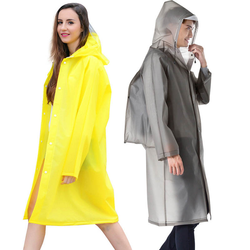 男性と女性のための透明な防水レインコート,ユニセックスジャケ - Cycling Gear For Rain のレビューと価格