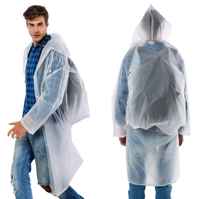 男性と女性のための透明な防水レインコート,ユニセックスジャケ - Cycling Gear For Rain のレビューと価格