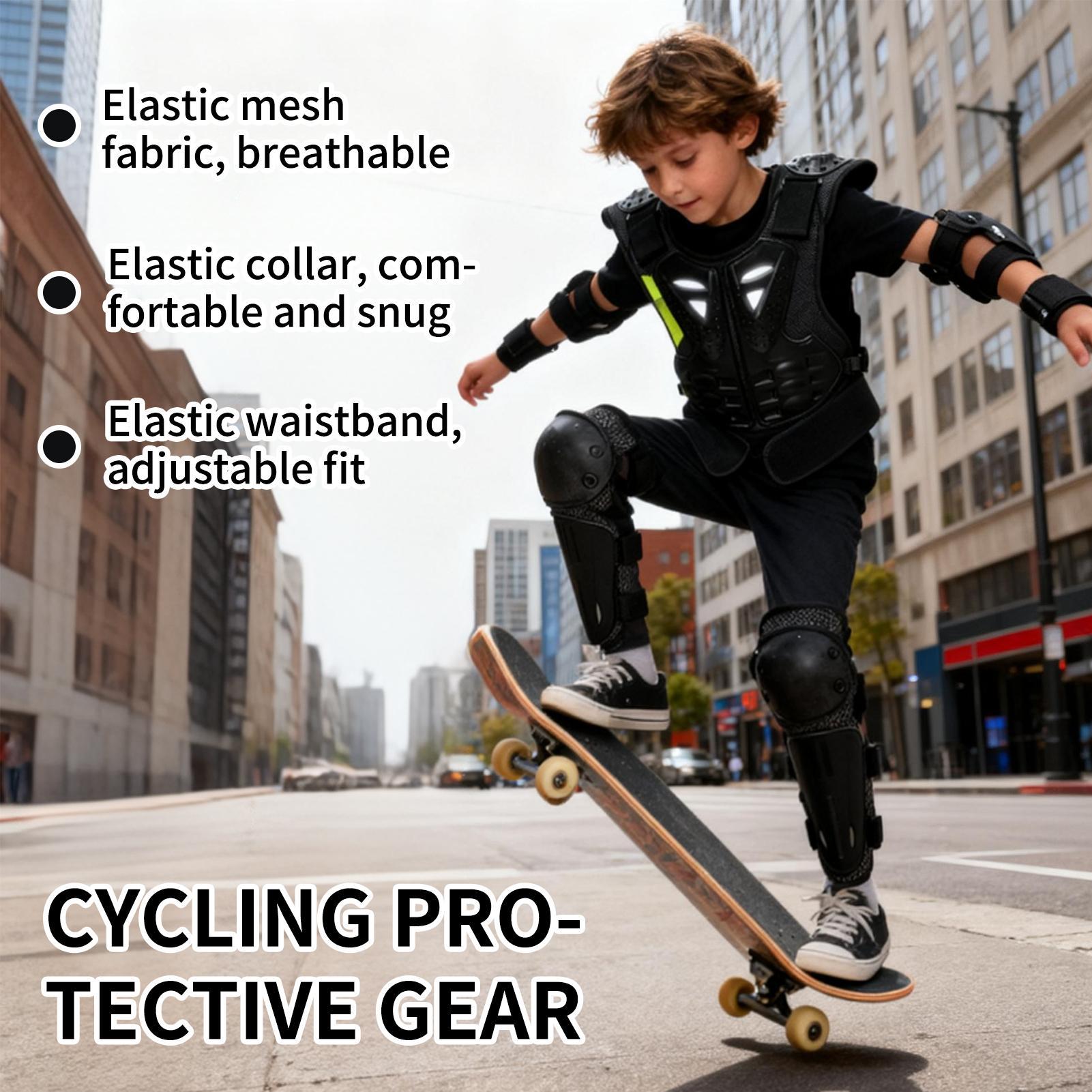 ユースモトクロスギア チェストプロテクター 肘と膝パッド付き - Cycling Gear For Kids のレビューと価格
