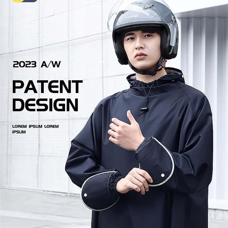 電動バイクワンピースシングルピースレインコートメンズレディー - Cycling Gear For Rain のレビューと価格