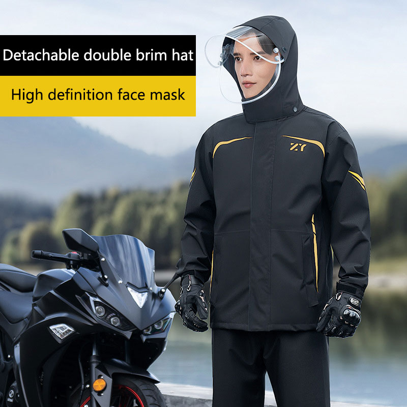 オートバイのレインコートと男性用パンツセット,防水レインギア - Cycling Gear For Rain のレビューと価格