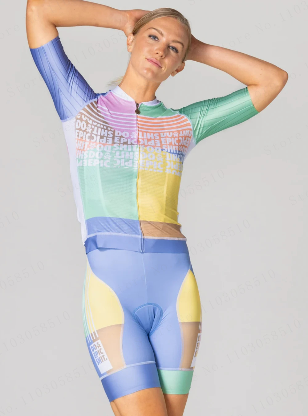 女性サイクリングアウトドアスポーツジャージビブショーツ 9D - Cycling Gear Ladies のレビューと価格