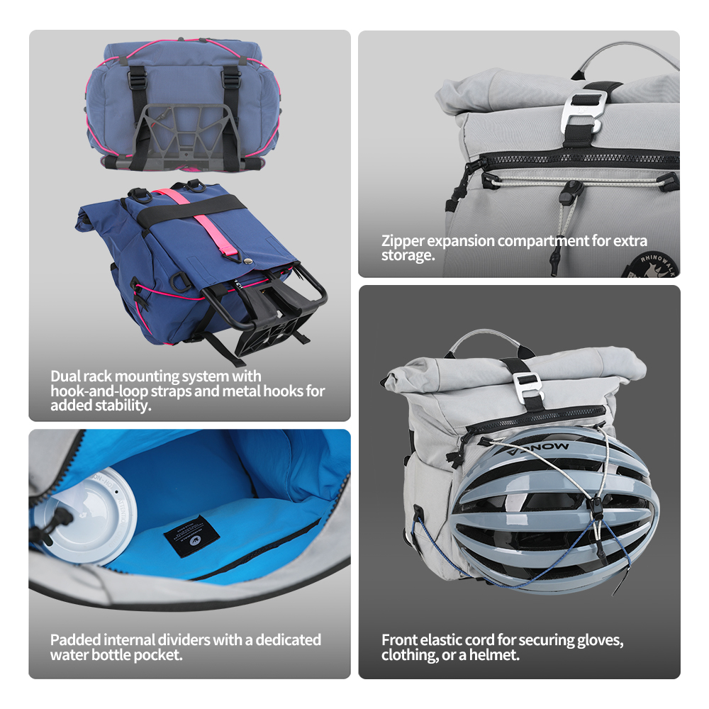 Rhinowalk 自転車ハンドルバーバッグフロントバスケッ - Cycling Gear Backpack のレビューと価格
