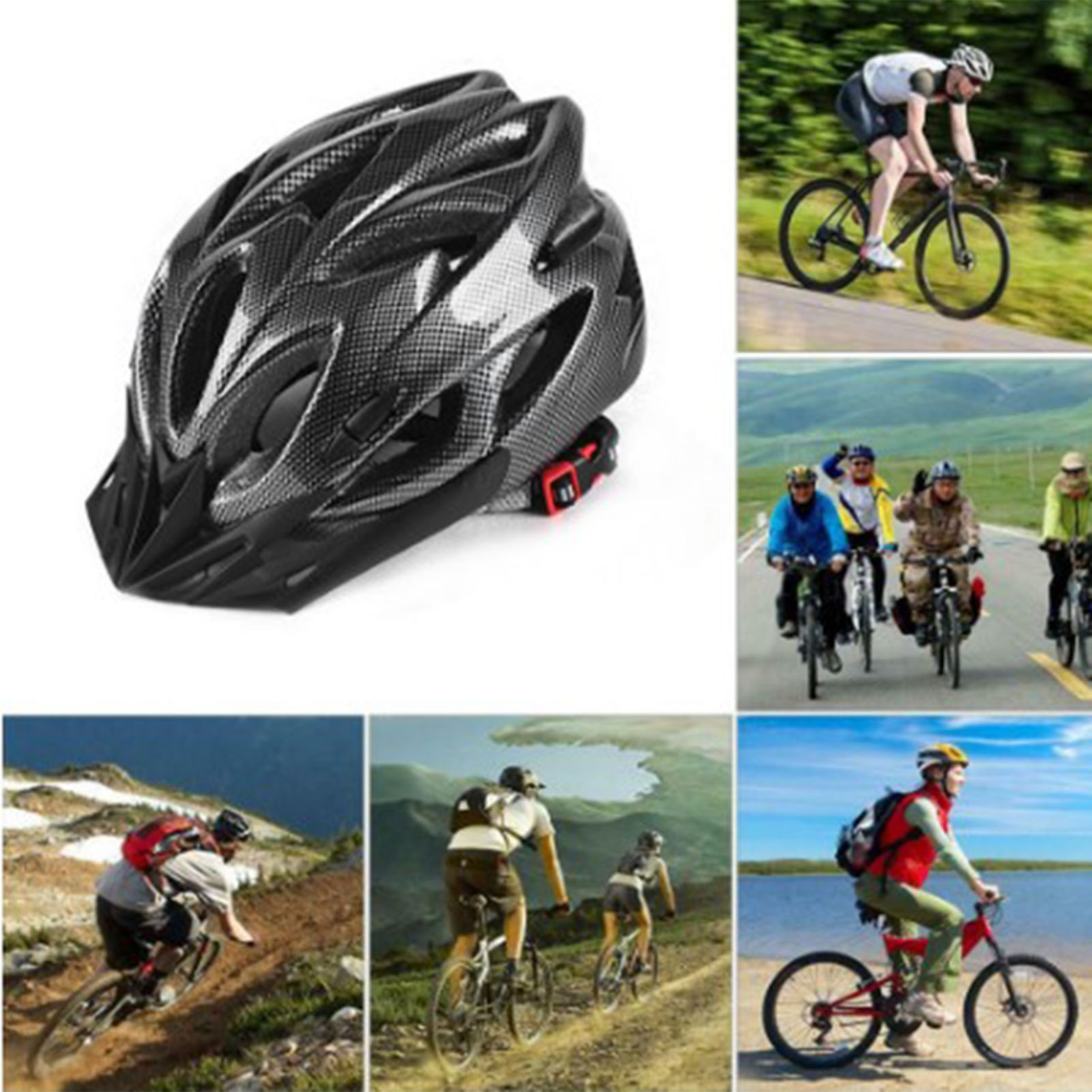 一体成型自転車ヘルメット軽量調整可能安全ヘルメット男性女性マ - Cycling Gear For Large Men のレビューと価格