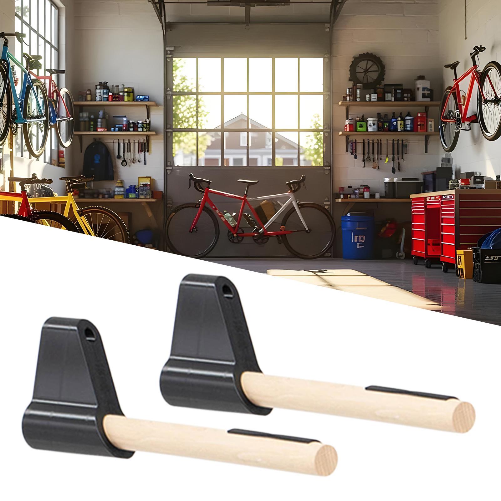 壁掛け式自転車ラック-水平自転車収納フック駐車ラック木製壁掛 - Cycling Gear Organizer Wall のレビューと価格