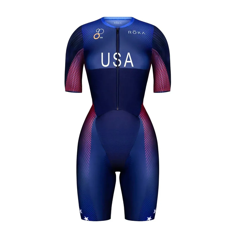 ロカ-女性用半袖トライアスロンジャンプスーツ、ロードバイク、 - Cycling Gear Ladies のレビューと価格