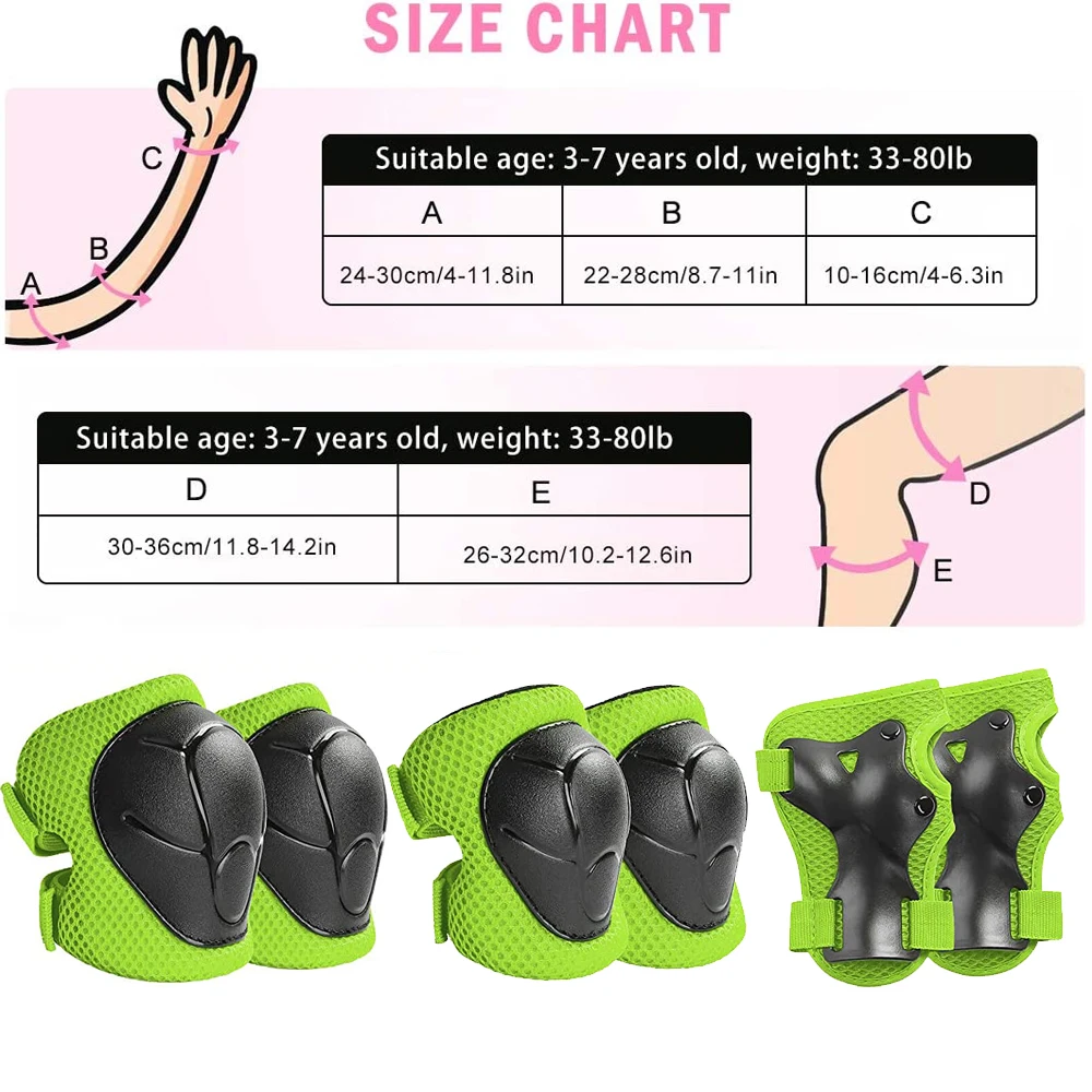 子供用膝パッドと肘パッド、幼児用保護ギアセット（女の子と男の - Cycling Gear For Kids のレビューと価格