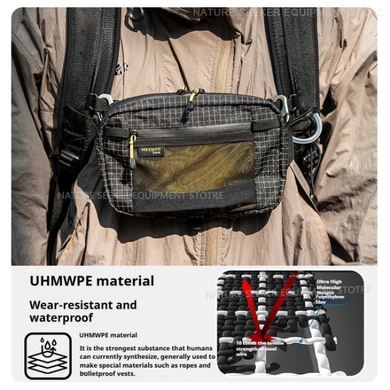 HIKEMAN タクティカルチェストバッグ UHMWPE フ - Cycling Gear Duffle のレビューと価格