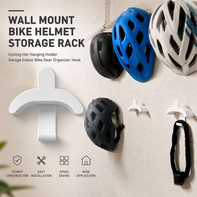 壁掛け式自転車ヘルメット収納ラック サイクリング帽子ハンギン - Cycling Gear Organizer Wall のレビューと価格