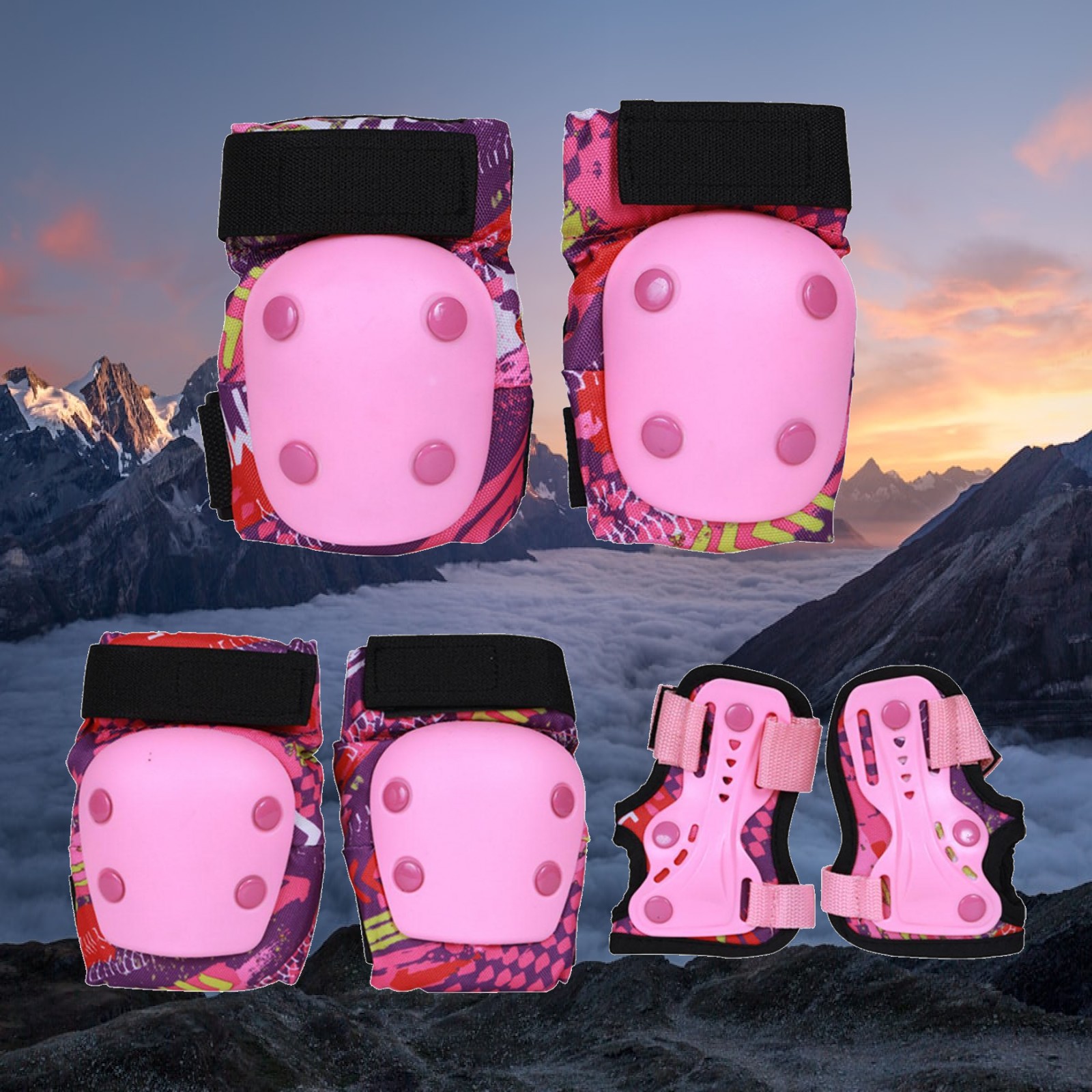 子供用保護具6点セット 膝パッド 肘パッド 手首ガード 軽量 - Cycling Protective Gear Kids のレビューと価格