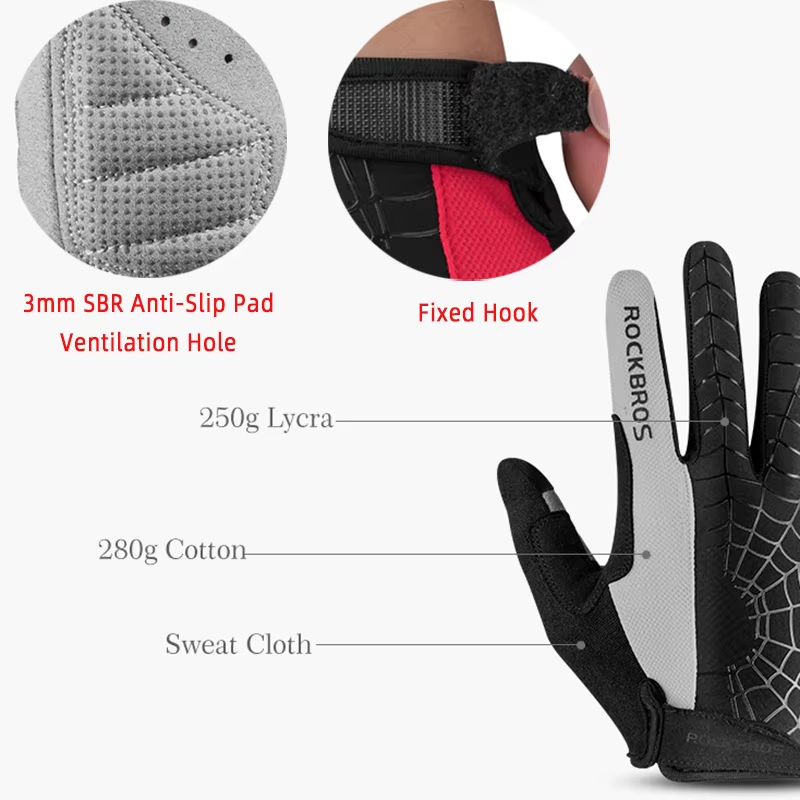 Rockbros 春サイクリング手袋フルフィンガー通気性アン - Cycling Gear Ladies のレビューと価格