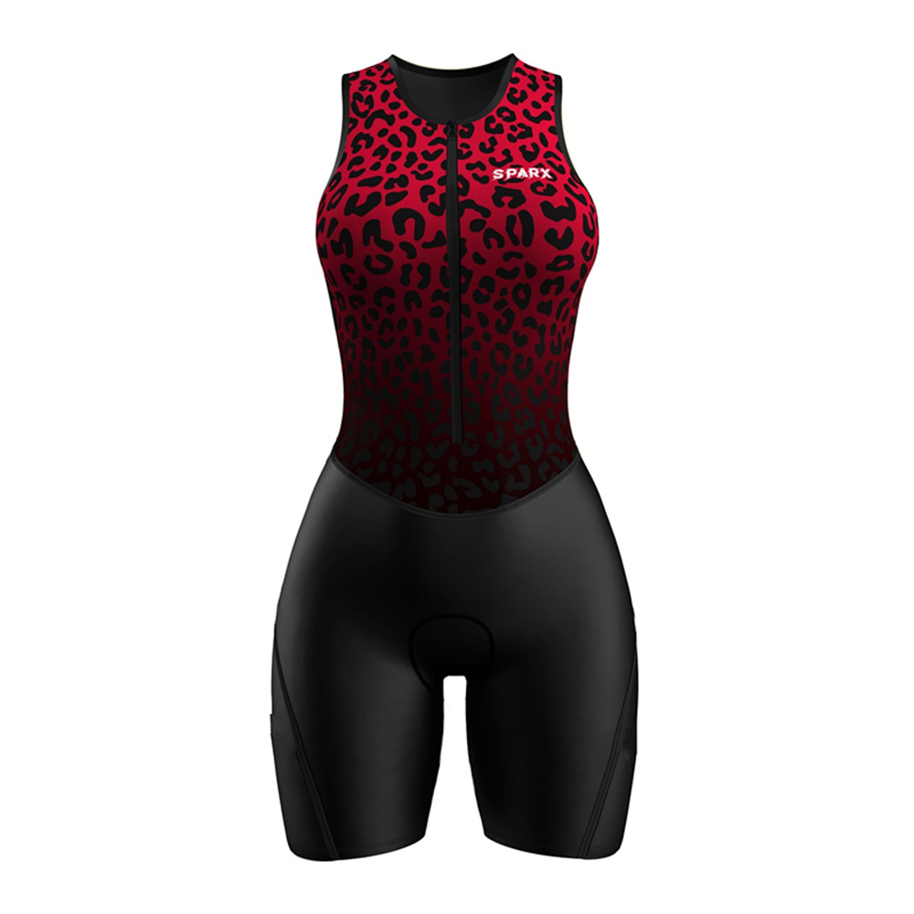Sparx-女性用トライアスロンスポーツスーツ,ノースリーブ - Cycling Gear Ladies のレビューと価格
