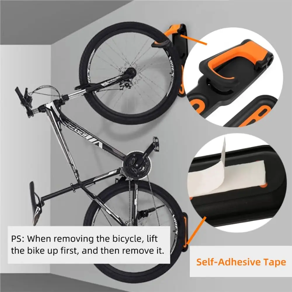 固定フック付き自転車ウォールマウントラック,1ピース,自転車 - Cycling Gear Organizer Wall のレビューと価格