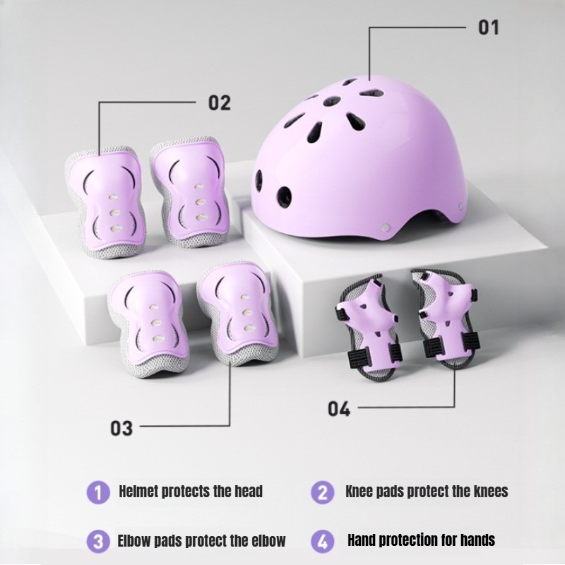 7 ピース/セット子供用 3 ～ 10 歳向け、リストガード - Cycling Protective Gear Kids のレビューと価格