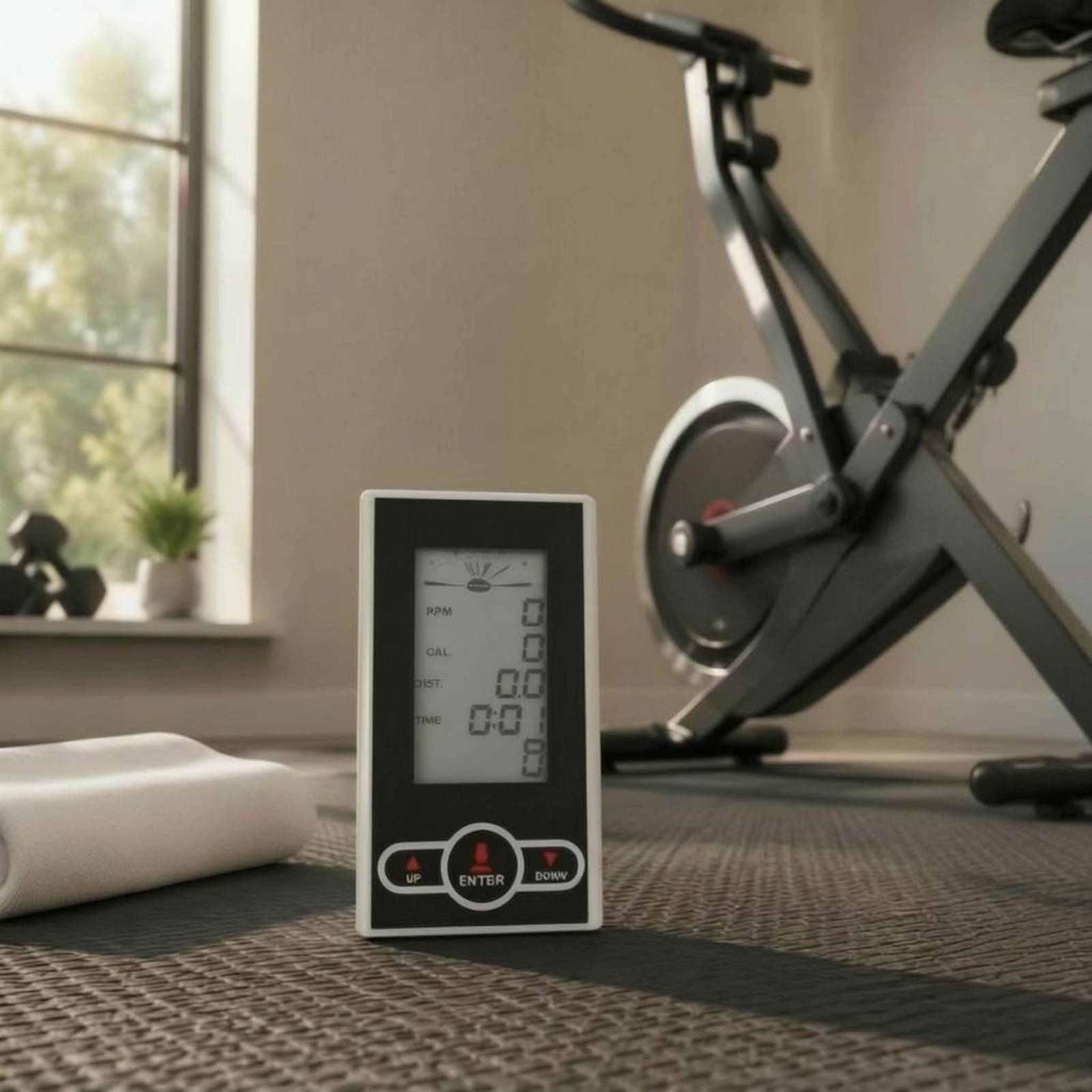 楕円形エクササイズマシン表示時間カウンター エクササイズバイ - Bike Speedometer のレビューと価格