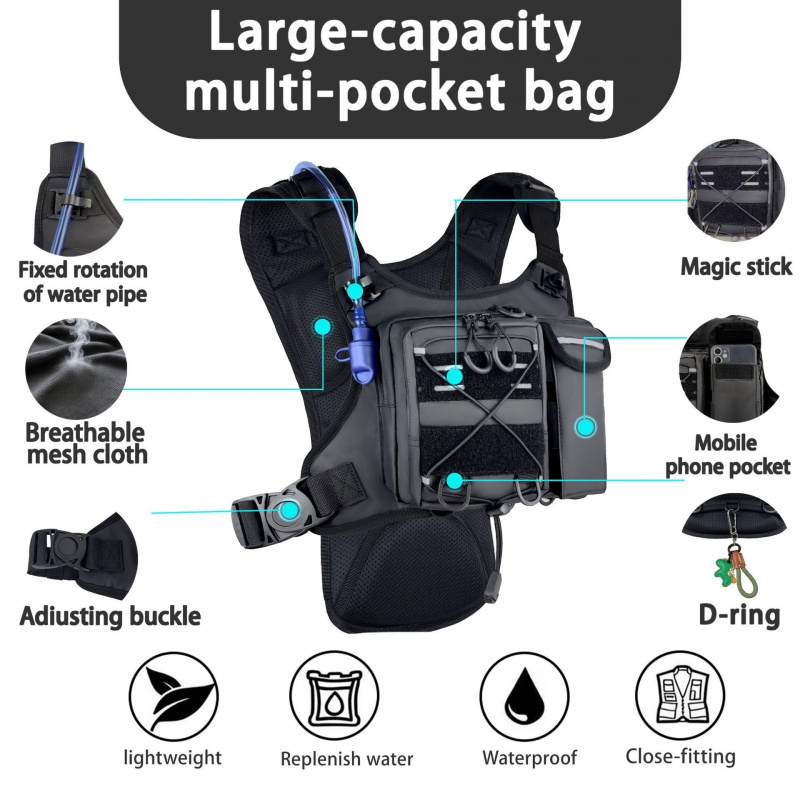 2026年新型タクティカルベストチェストバッグ、2Lウォータ - Cycling Gear Duffle のレビューと価格