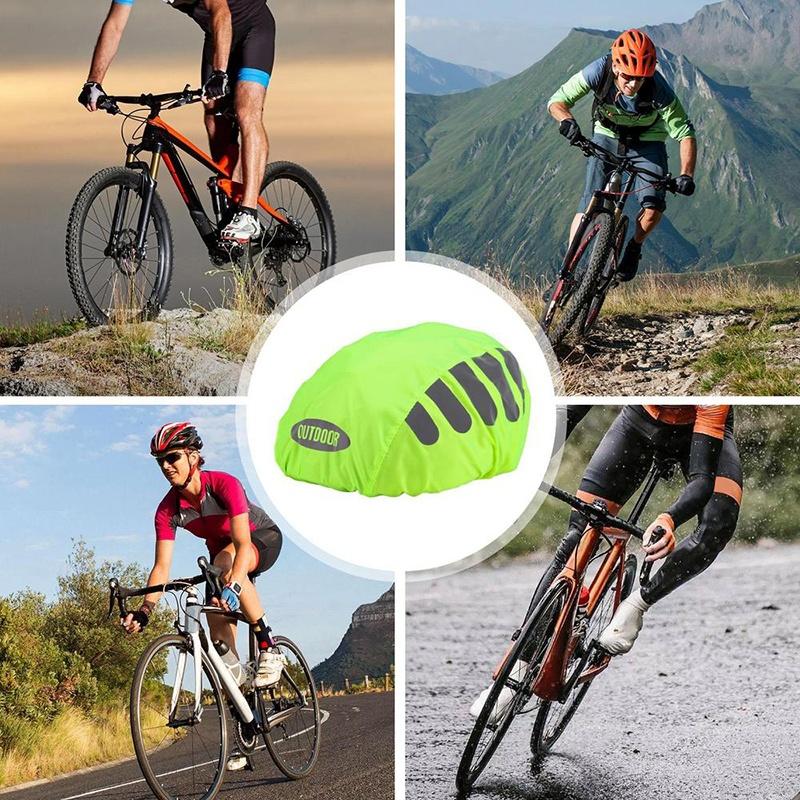 1 個自転車ヘルメットレインカバー反射ストリップ防水防風自転 - Cycling Gear For Rain のレビューと価格