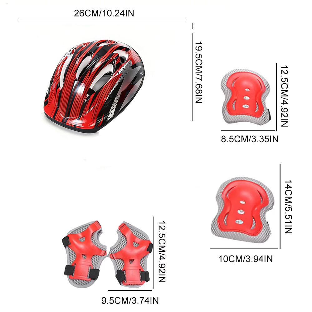 自転車スポーツ保護具セット 調整可能な子供用安全スケートヘル - Cycling Gear For Kids のレビューと価格