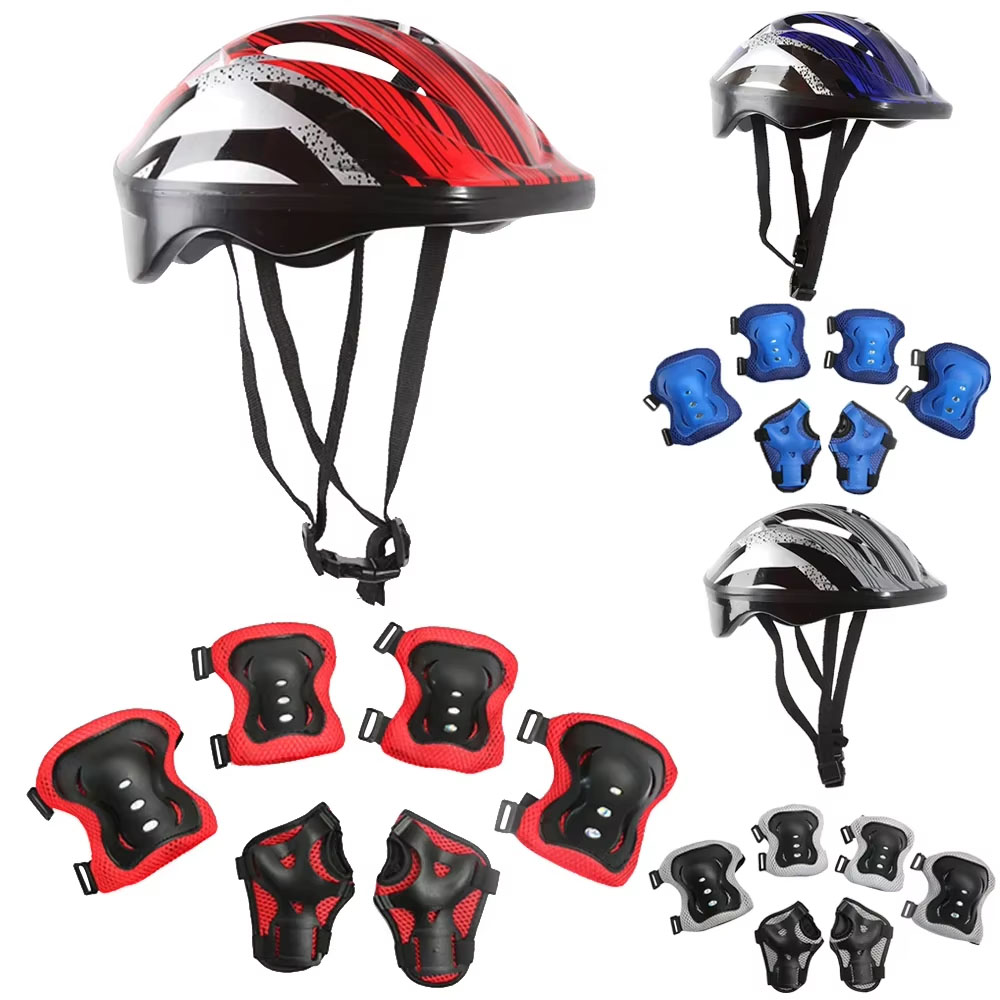 自転車スポーツ保護具セット 調整可能な子供用安全スケートヘル - Cycling Gear For Kids のレビューと価格