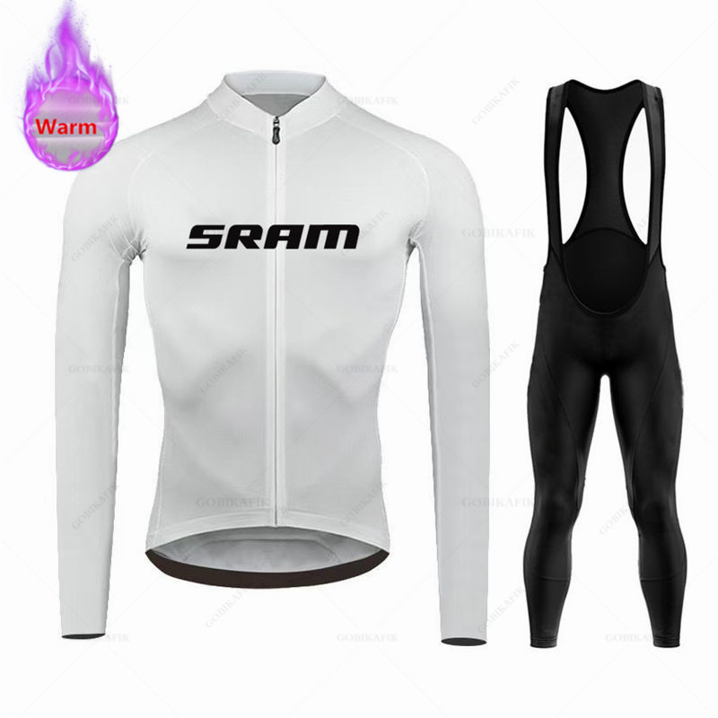 Sramチーム-サーマルフリースサイクリングウェアセット,マ - Cycling Gear For Winter のレビューと価格