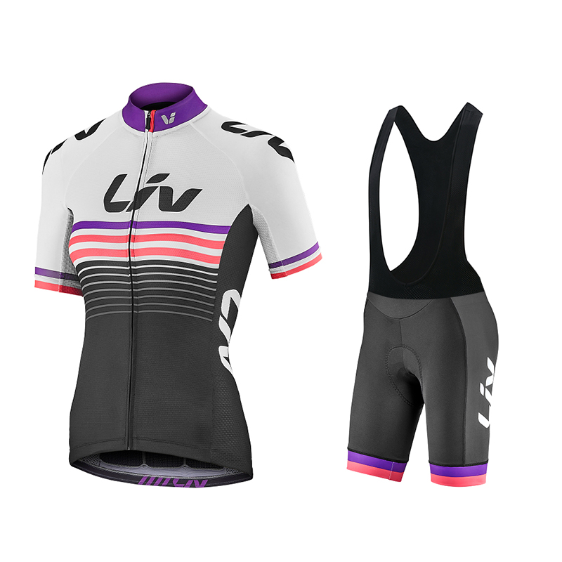 Liv-女性用サイクリングジャージとよだれかけショーツ,半袖 - Cycling Gear Ladies のレビューと価格