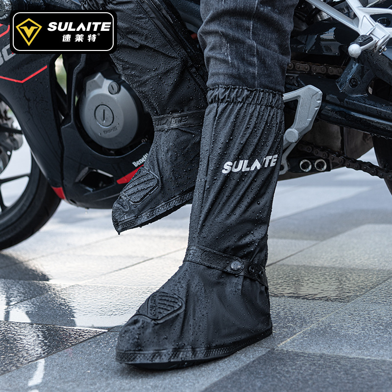 SULAITE オートバイレインブーツ防水靴カバー反射サイク - Cycling Gear For Rain のレビューと価格